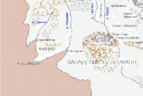 Барад Нимрас на карте Белерианда