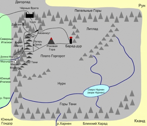 Карта Мордора